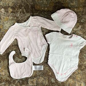 Gucci Pink and White Baby Matching Set